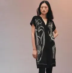 未使用★HERMES★シルク★バイカラー★ツイルレーヌ★ワンピースのサムネイル