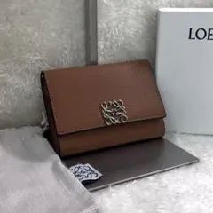 極美品✨LOEWE ロエベ アナグラム バーティカル ウォレット 三つ折り