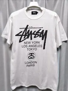 ステューシー　ワールドツアー Tシャツ　白