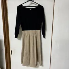 JUSGLITTY 長袖ひざ丈ワンピース