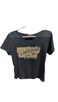LUCIANO VALENTINO ロゴプリントTシャツ ブラック Mのサムネイル