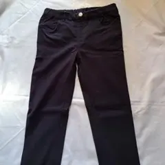 ネイビー ロングパンツ ゴムウエスト 前後ポケット付き