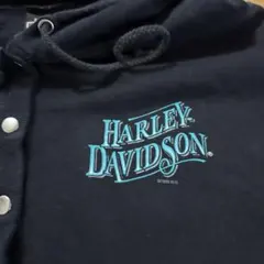 Harley-Davidson ボタンパーカー USA製 ブラック　Ｍサイズのサムネイル