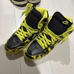 NIKE ハイカットスニーカー ブラック×イエロー 28cm