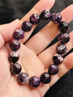 幸せを呼ぶ スギライト ブレスレット 鑑別書付き