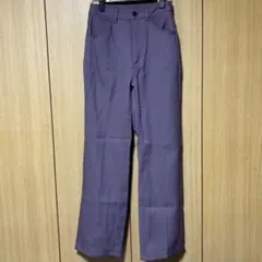 【GU】カラーストレートパンツ パープル S