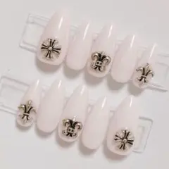 【現品】ネイルチップ クロム 地雷 サブカル シンプル ギャル シズニルック