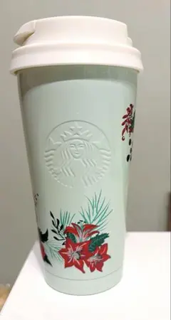 新品未使用　スターバックス　タンブラー　ポインセチア　473ml ミント