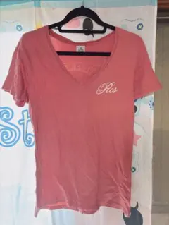 RODEO CROWNS スカルプリント Vネック Tシャツ ピンクのサムネイル