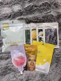 【新品・未使用】フェイスパック８点セット　ルルルン　桃セラミド