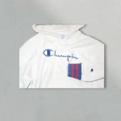 7AS4 Champion ロゴ刺繍パーカー 日本製 杢グレー L 古着 - メルカリ