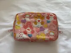 ケアベア ファスナー付きポーチ 中型 ピンク