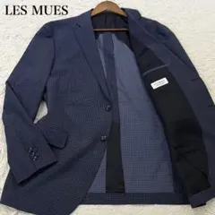 ✨美品✨レミュー　テーラードジャケット　ブレザー　千鳥格子　ネイビー　3L