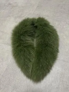 新品　百貨店購入　FOXファーティペット　グリーン　日本製