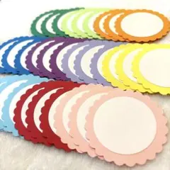 クラフトパンチ メッセージカード ビスケット型 10色 30枚 ハンドメイド