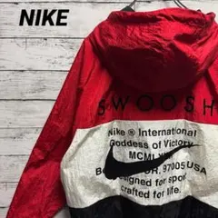 604【平野紫耀着用】ナイキ　スウッシュ刺繍ロゴ　人気のL　ナイロンジャケット