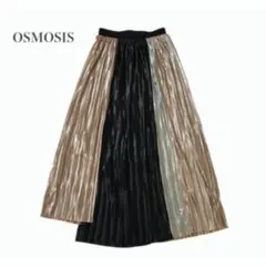 【美品】オズモーシス osmosis 切替プリーツスカートのサムネイル