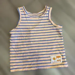 Catchup オレンジ青ストライプ タンクトップ