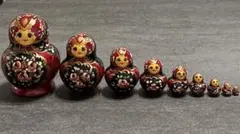 【レア】マトリョーシカ　ロシア製　5体×6セット マトリョーシカ ロシアの入れ子人形 ロシア民芸品 ロシア雑貨いりえの