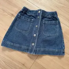 デニムボタン付きスカート 95-105