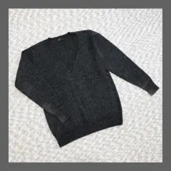 Cupop◆ニット（L)　Vネック　グレー　無地　シンプル着回し