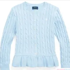 【新品】ポロラルフローレン　ケーブルコットンペプラムカーディガン