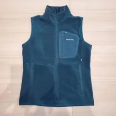 【レディースL】mont-bell フリース ベスト ダークブルー