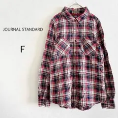 JOURNAL STANDARD 長袖シャツ チェック柄 レッド レディース