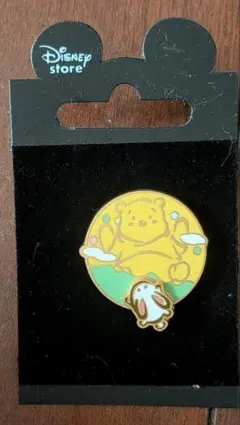 平成レトロDisney Store くまのプーさん ピンバッジお月見