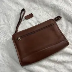 【美品】OLD COACH 9833 レザー クラッチバッグ 茶 オールドコーチ