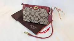 COACH シグネチャー ミニバッグ ターンロック リストレット Y2K