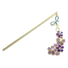 和風　桜の花フレーム　簪