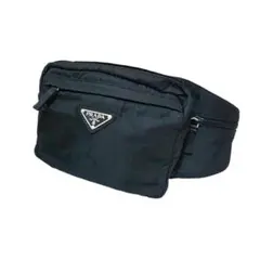 美中古】PRADA プラダ ウエストバッグ 三角プレート スタッズ 干場義雅