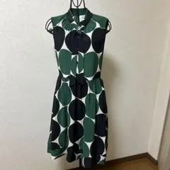Kate spade/ケイトスペード/シルク/ワンピース/ドット/リボン/レトロ