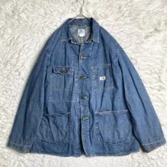 美品✨EDWIN カバーオール over works factory インディゴのサムネイル