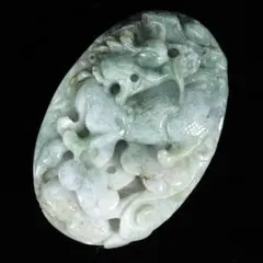 翡翠 鯉 置き物 ヒスイ コイ - メルカリ