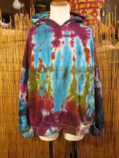 送料込み⑫新品＊男女兼用＊スウェット生地＊裏起毛＊タイダイ染め＊パーカー