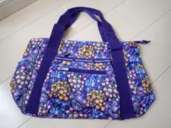 ダイアナアンドフランシス　ボストンバッグ　紫色パープル*花柄　未使用品