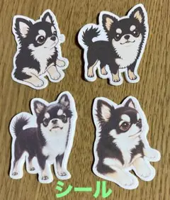 サンキューシール手書きチワワ
