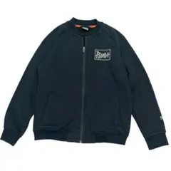 PUMA プーマ　ブラック　ジップジャケット 140 黒　裏起毛