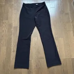 ブラック LLサイズ カジュアルパンツ ストレッチパンツ フレア