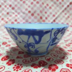骨董】中国美術 粉彩 唐子牡丹文 小判型鉢 変形菓子鉢 ターコイズ