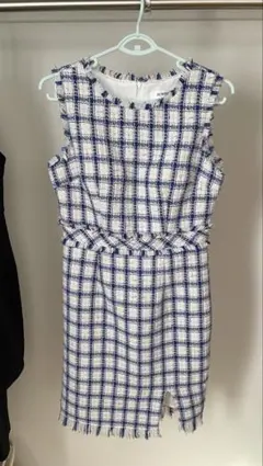 JEWELS チェック柄タイトドレス L