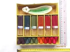 KURASHI タイのお香 線香・三角香（ コーン・塔香）6種セット 香立付き