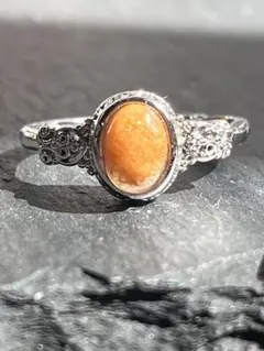 ルチルクォーツ　リング　真鍮　№10