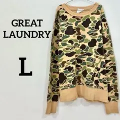 カモフラ柄 スウェット トレーナー 総柄 迷彩 ビッグシルエット