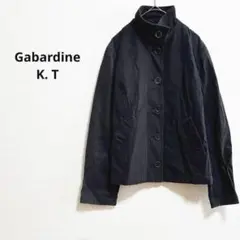 b97【GabardineK.T】ハイネックブルゾンライダース風アウトドアボタン