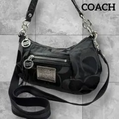 COACH コーチ ポピー 2way ショルダーバッグ シグネチャー チャーム付