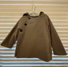 MAKIE マキエ　フードブラウンコート GASA 4Y