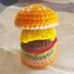 あみぐるみ　ハンバーガー　 フライドポテト　２点セット